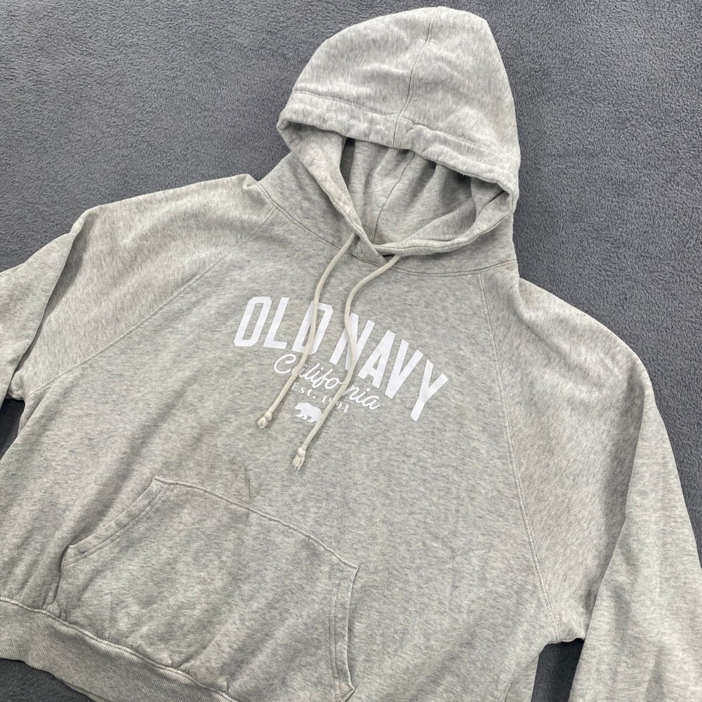 Old Navy Hoodie Womens Medium Gray California Graphic Pullover Sweatshirt